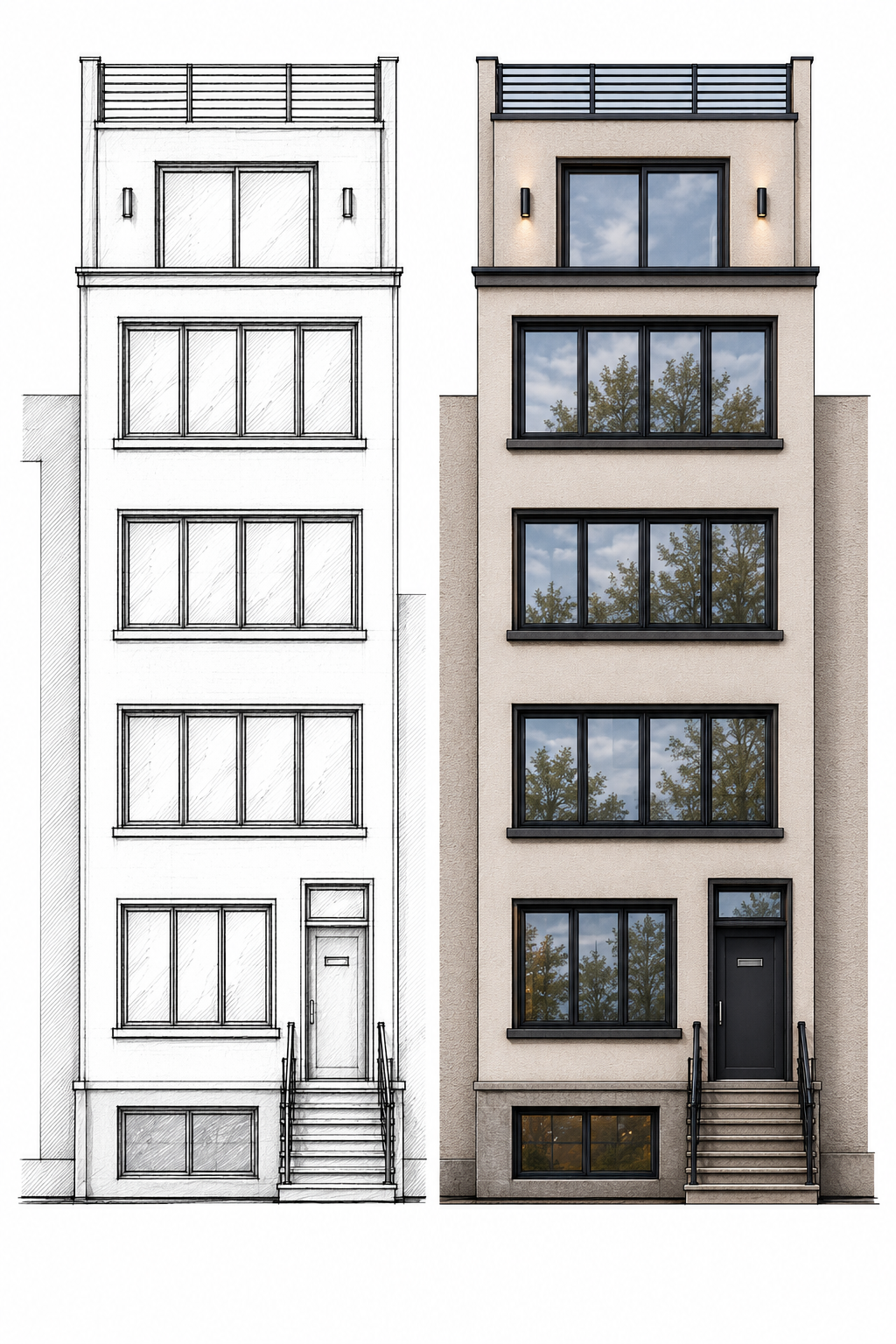 175 14th Street — elevation comparison