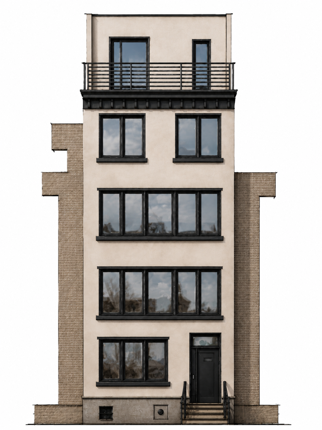 175 14th Street — stucco facade rendering