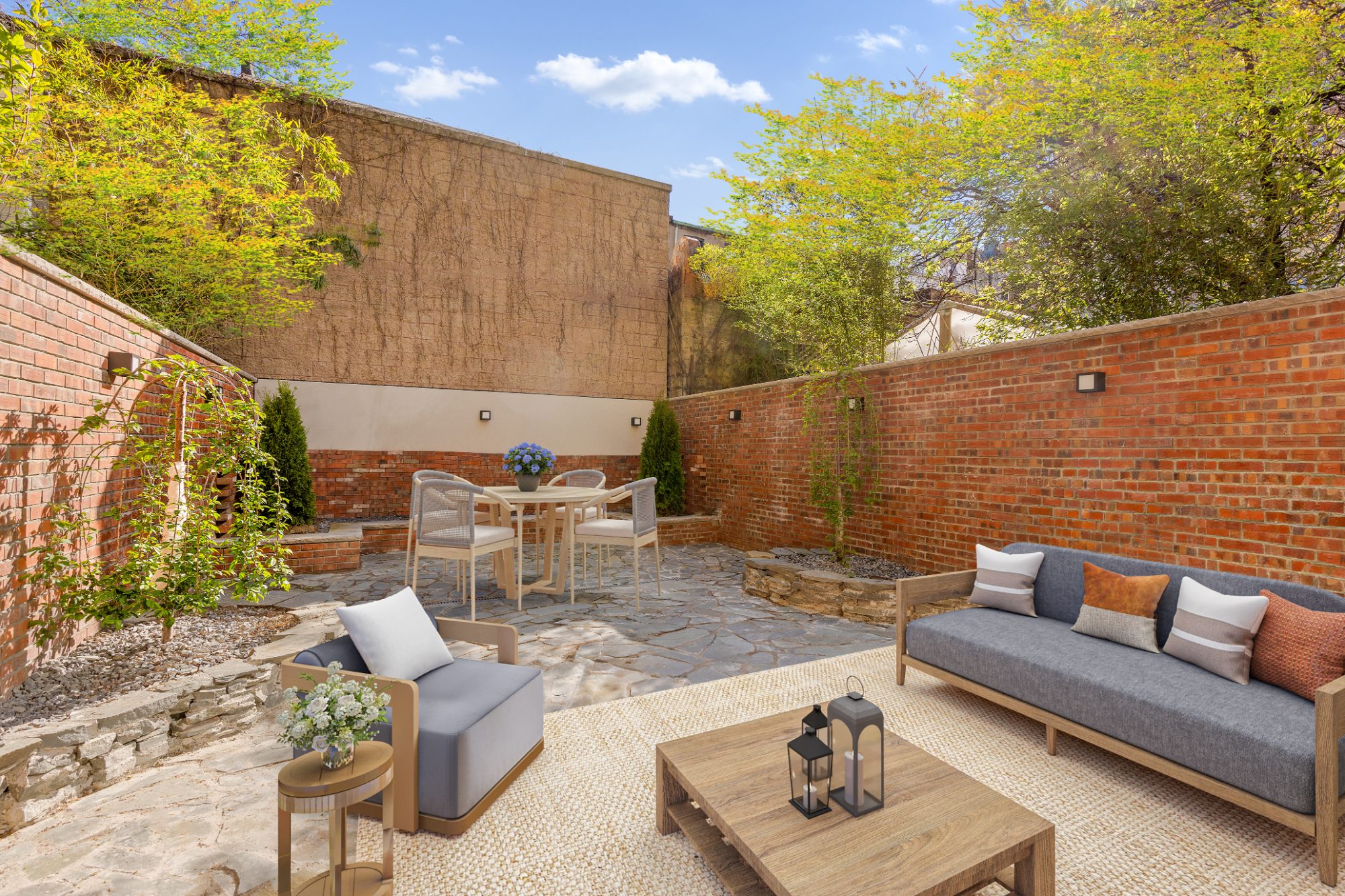 522 State Street — private backyard with bluestone patio