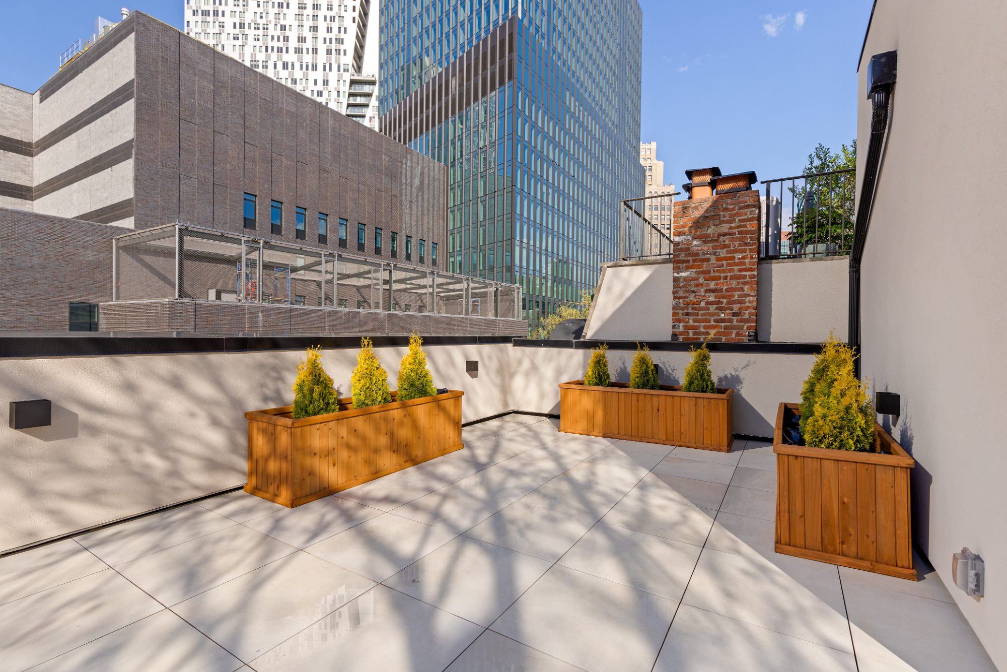 522 State Street — rooftop terrace with Downtown Brooklyn views