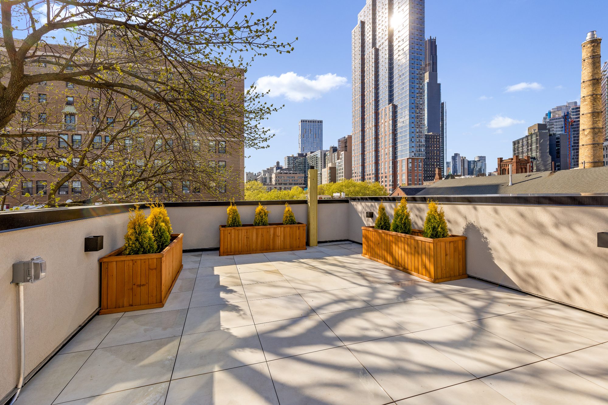 522 State Street — rooftop terrace with skyline