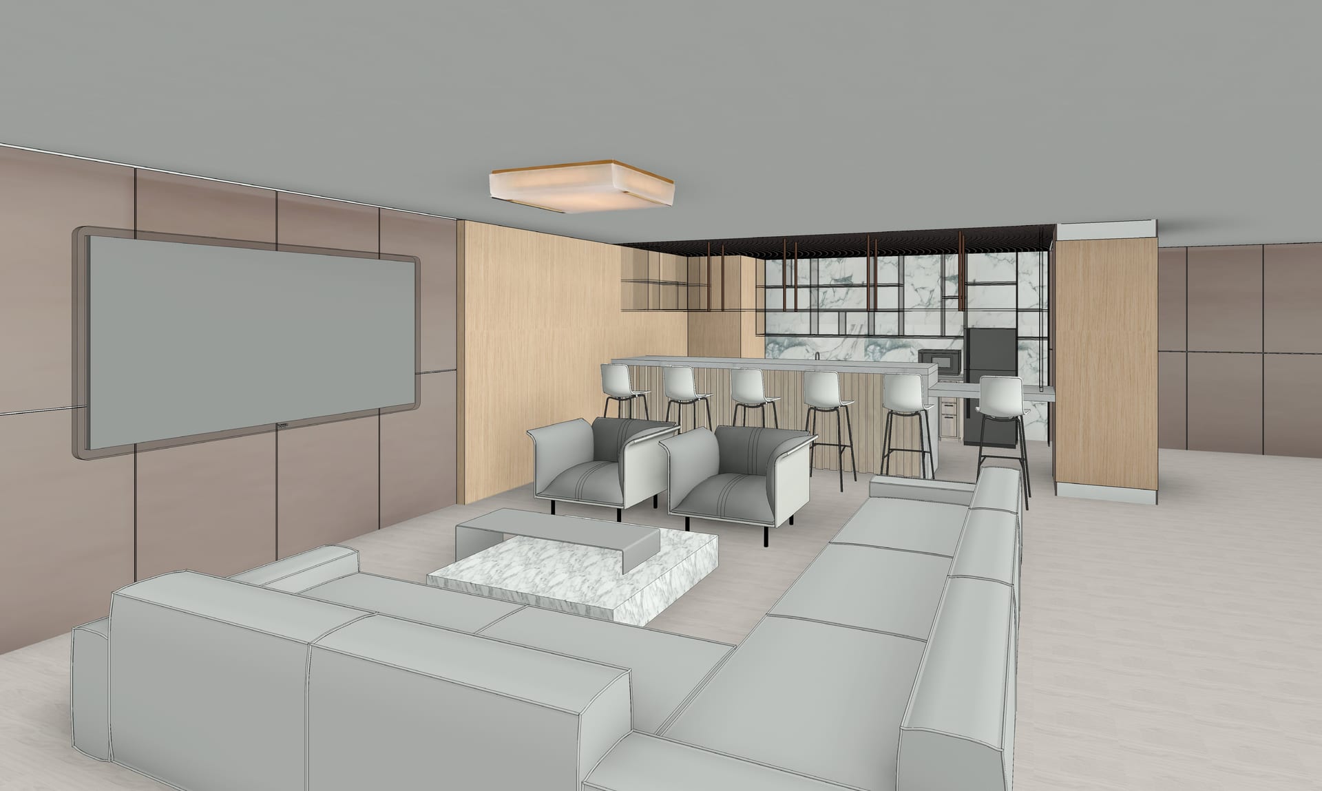 East 33rd Street Tower — interior study