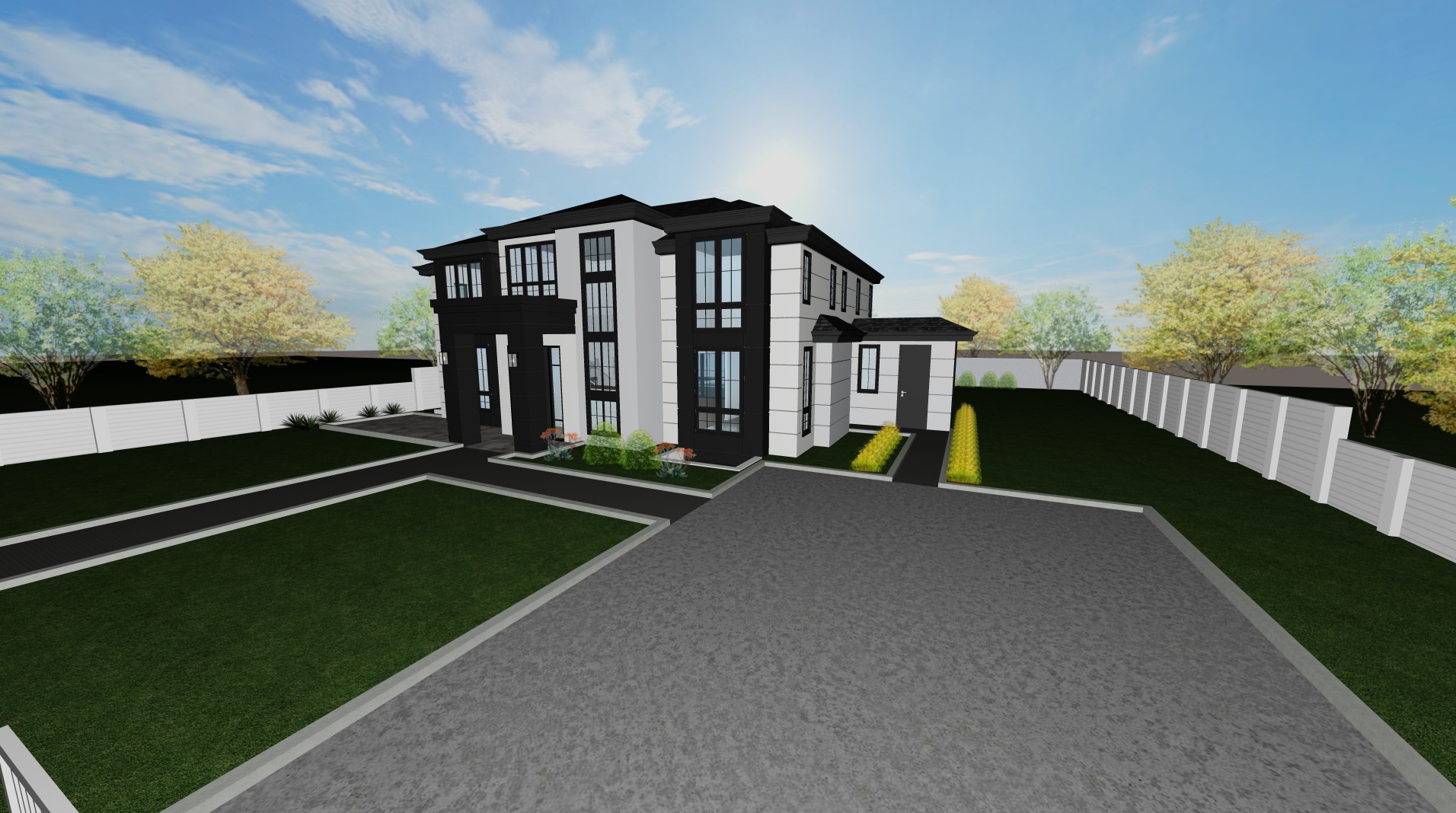 Jericho Residence — view from driveway